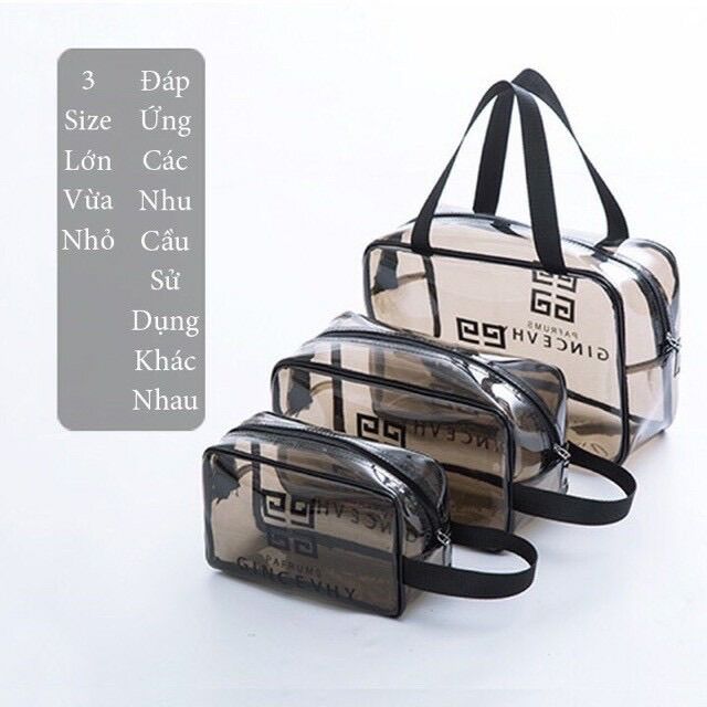 Bộ 3 Túi Đựng Đồ Cá Nhân Đồ Du Lịch Trong Suốt