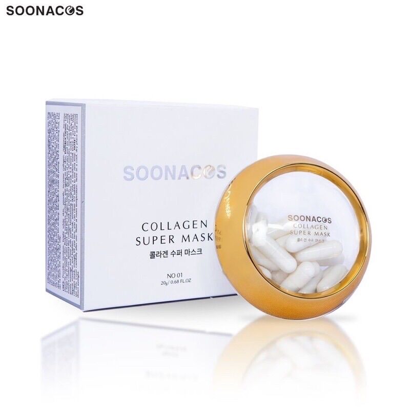 [HCM](full hộp 20viên) Mặt nạ viên Soonacos Collagen Super Mask