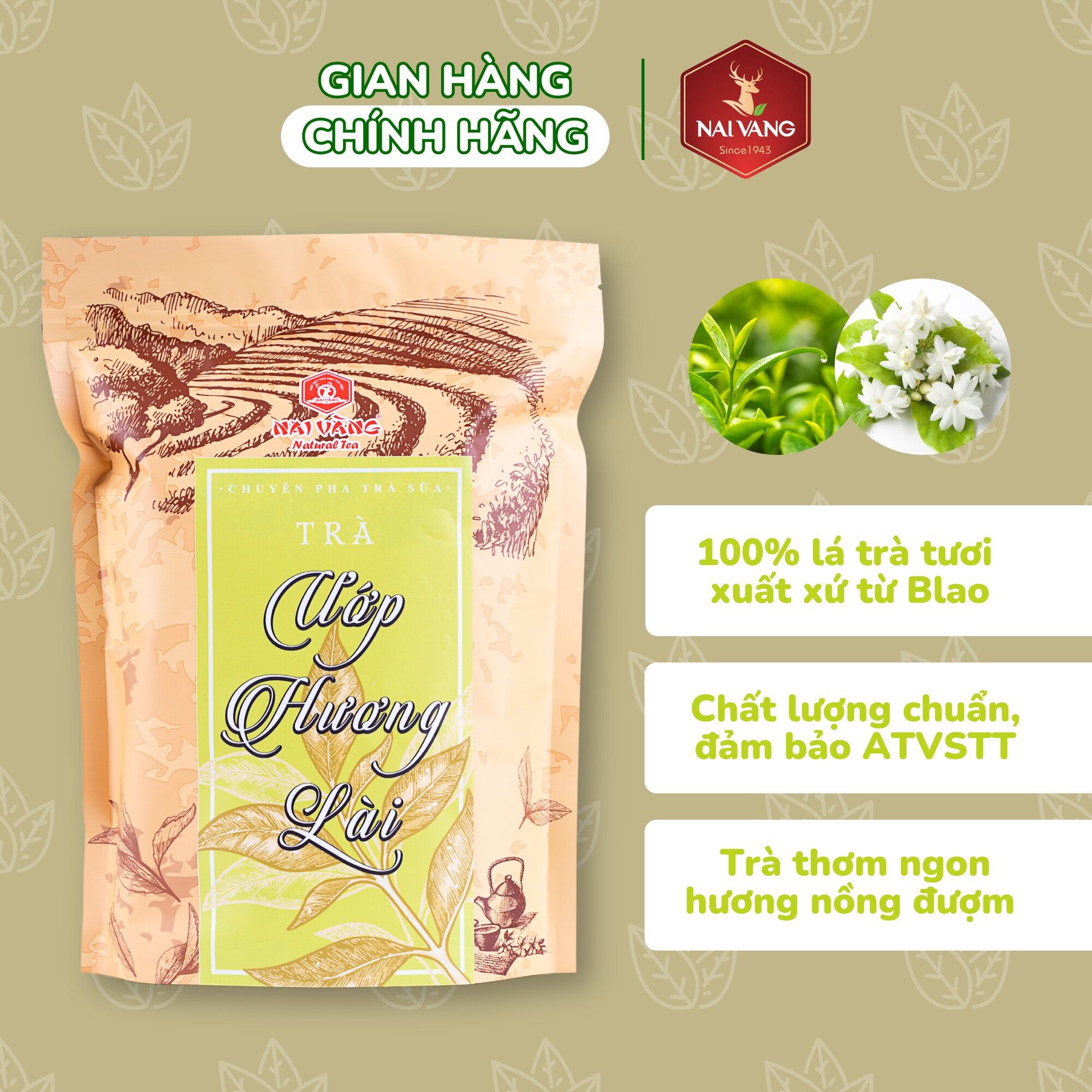 Trà lài pha chế thiên thành nai vàng mt006 350gr