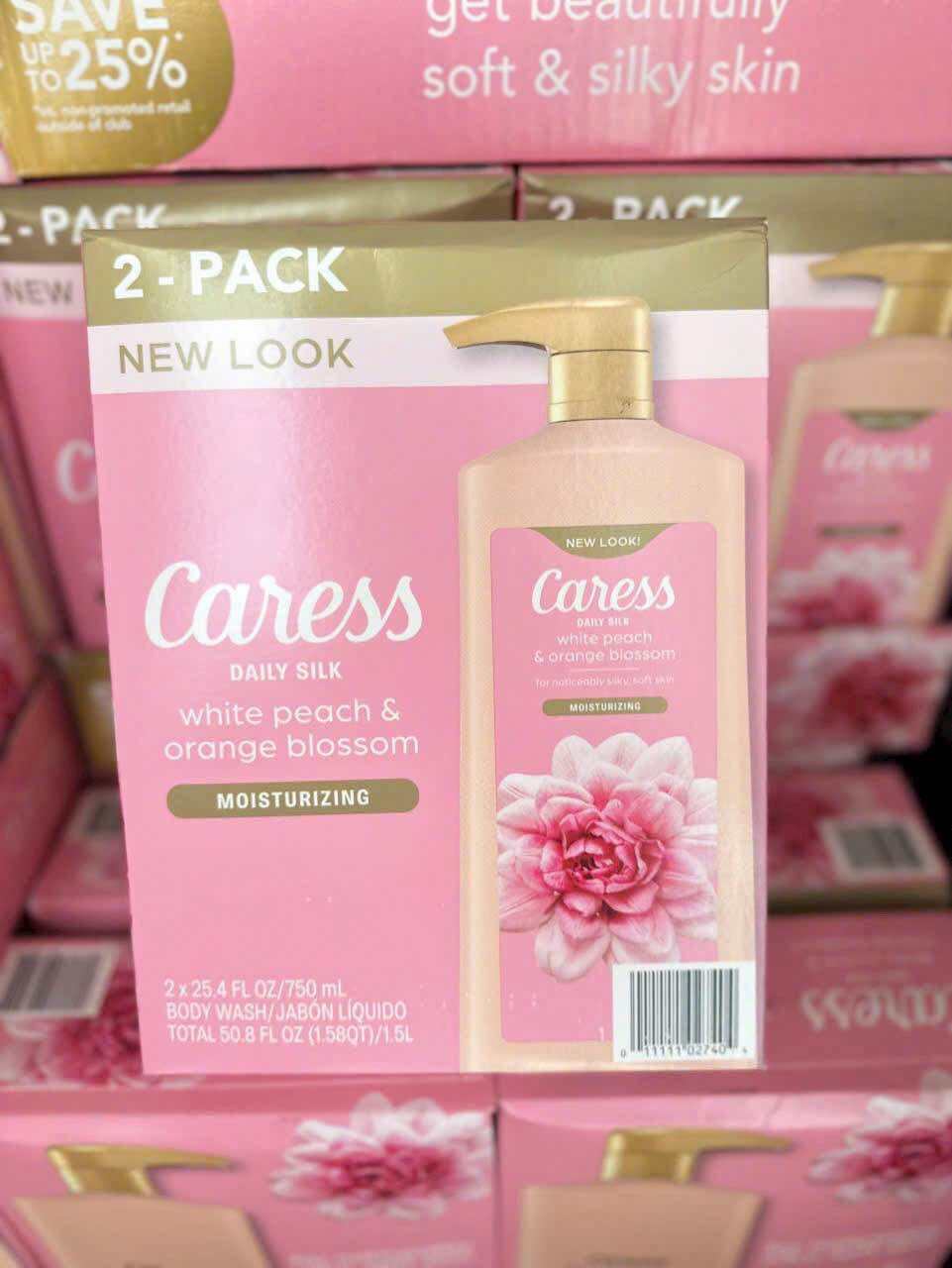 Set Sữa Tắm Dưỡng Da Hương Nước Hoa Caress Daily Silk 750ml x 2 Chai Của Mỹ