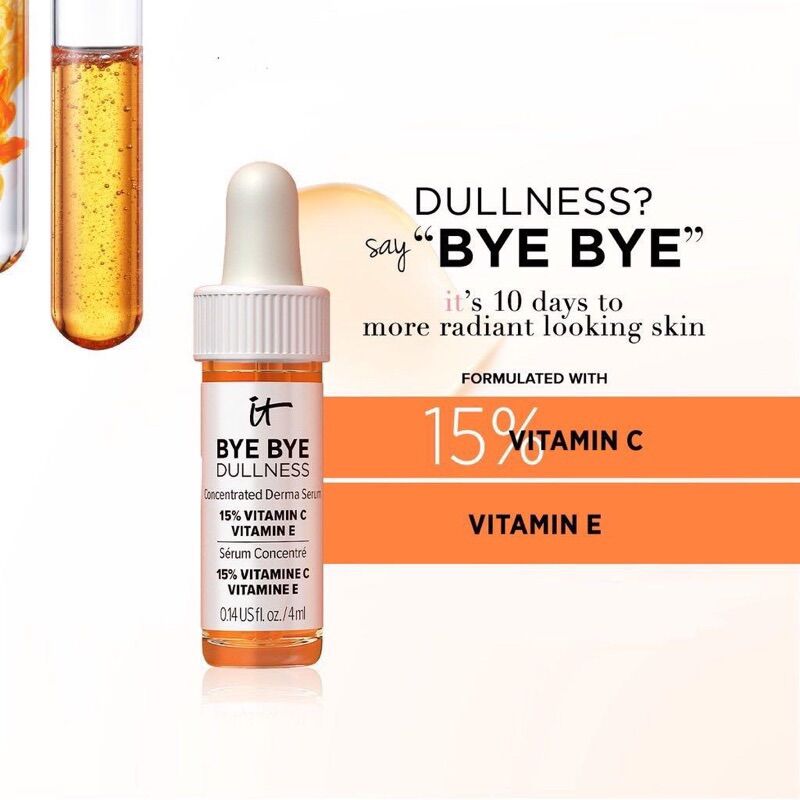 Tinh chất mờ thâm sáng da it cosmetics bye bye dullness 15% vitamin c vitamin e 4ml