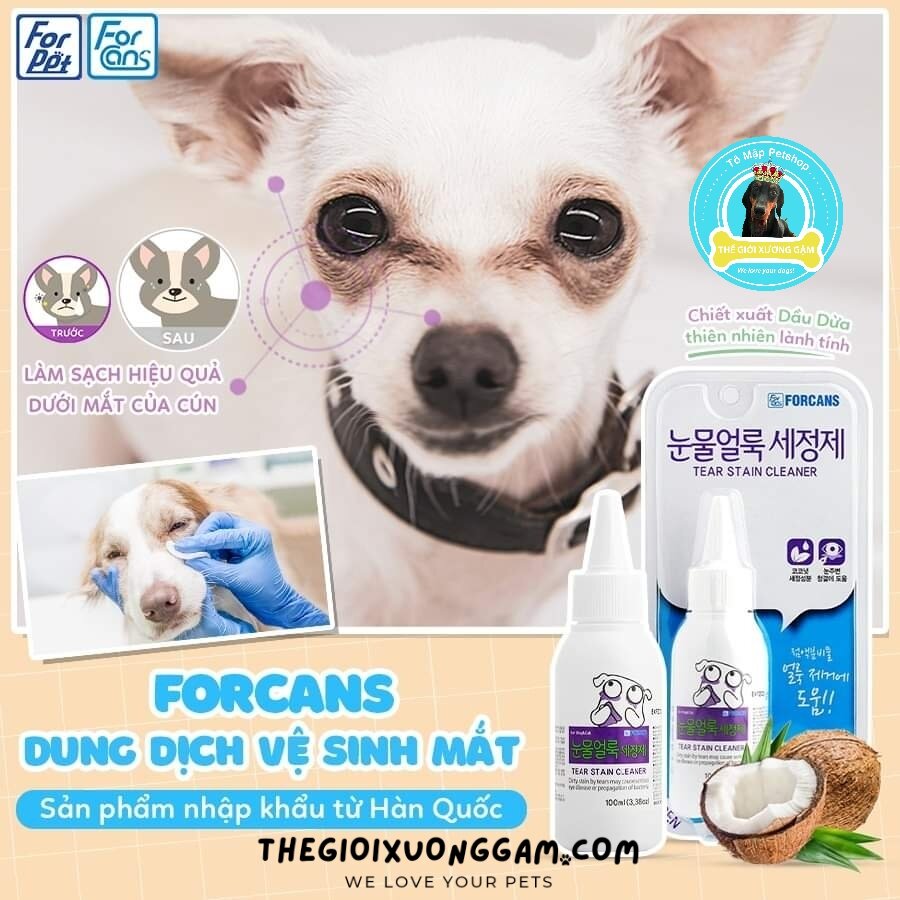 Dung dịch làm sạch mắt forbis forcans tear stain cleaner 100ml