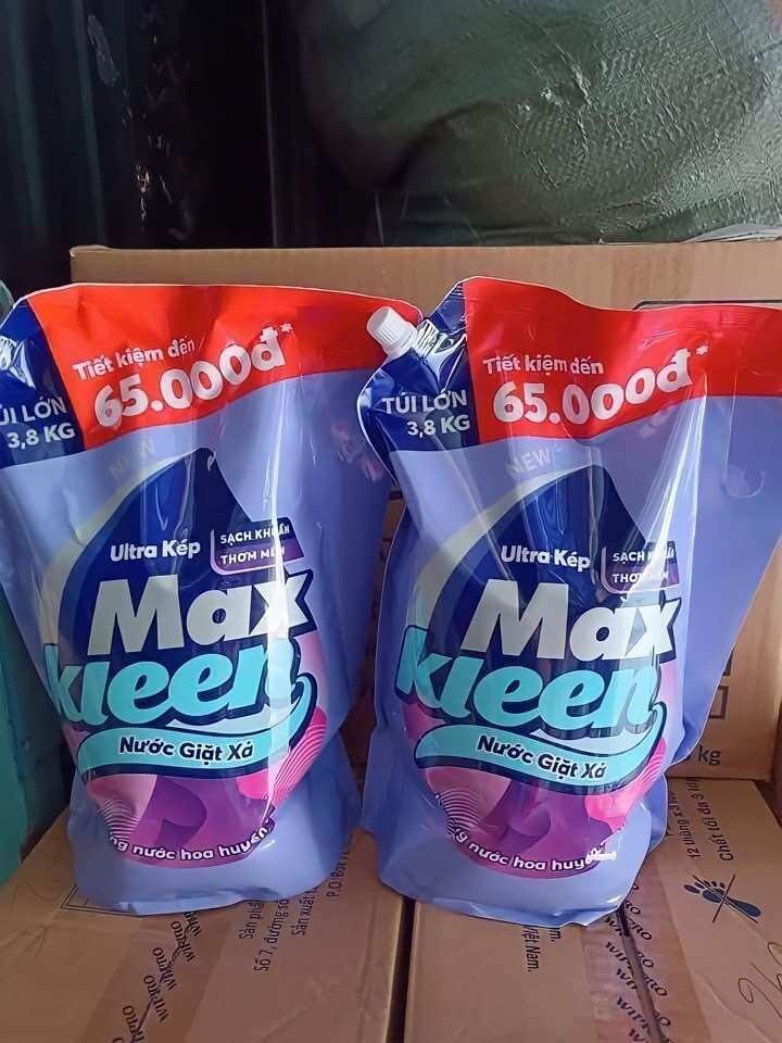 Nước giặt maxkleen 3.8 lít huyền diệu hoặc hoa nắng