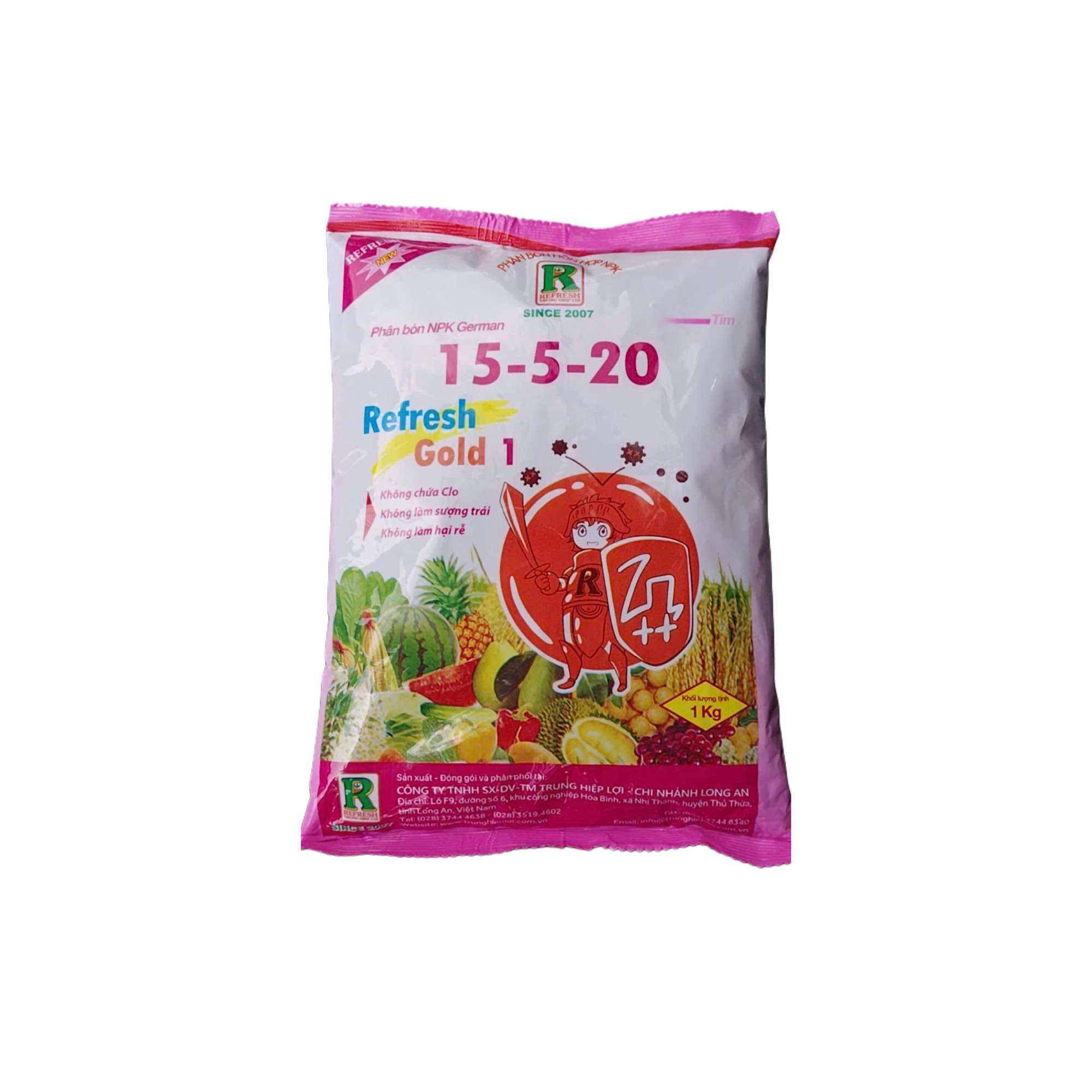 Phân bón NPK 15-5-20 - NPK Refresh Gold 1KG