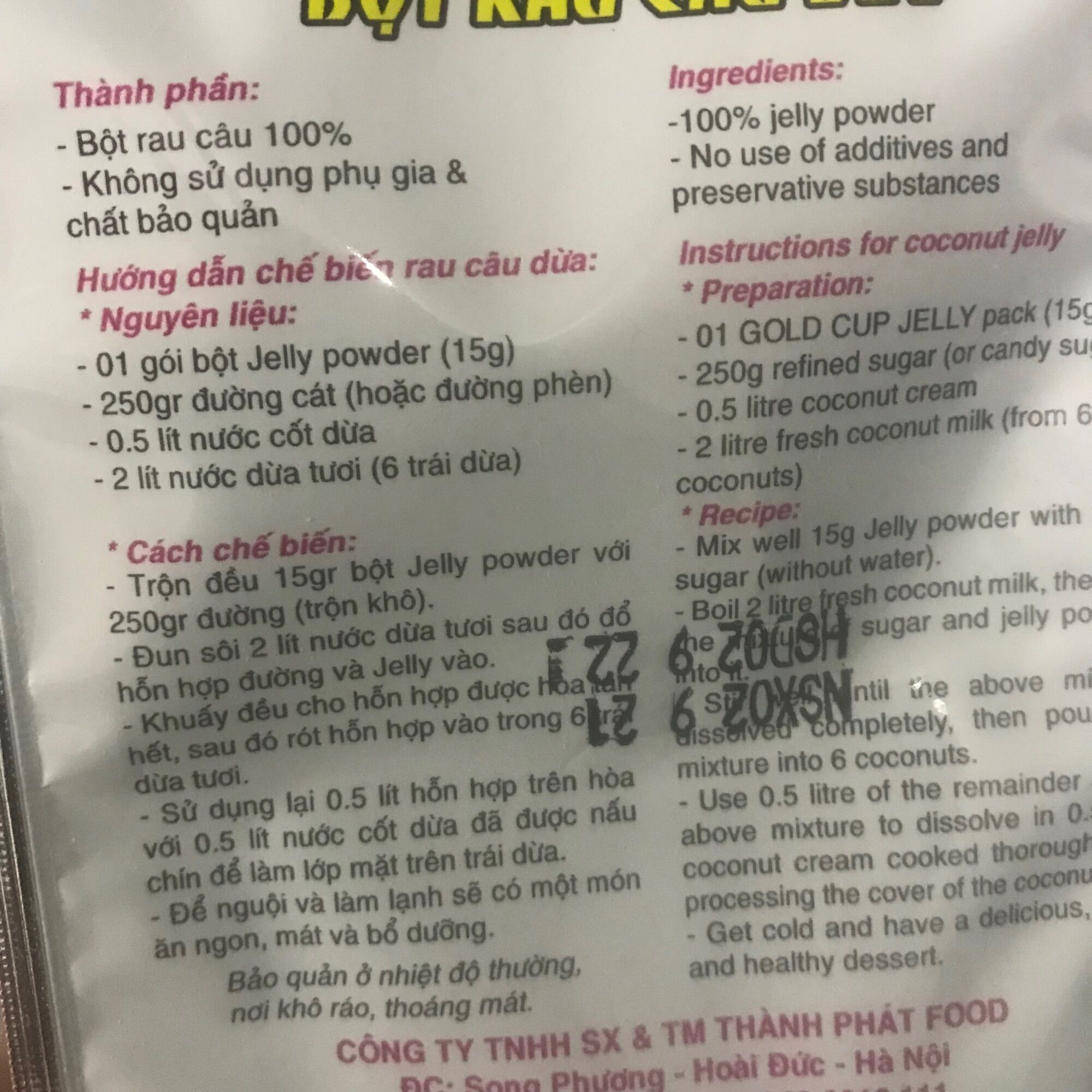 Bột rau câu dẻo 3D con cá gói nhỏ 15g
