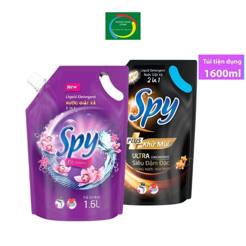 Nước xả, Nước giặt xả SPY PLUS, dung tích 1600ml - 2 mùi thơm, HUYNHTUANSTORE