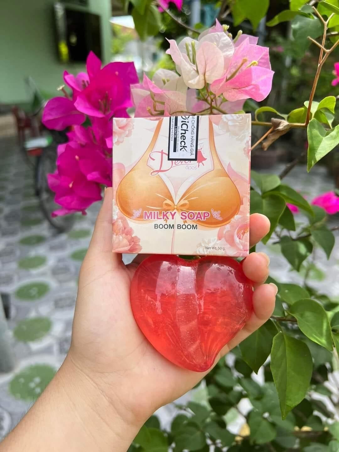 Xà phòng nở ngực milky soap Thái lan