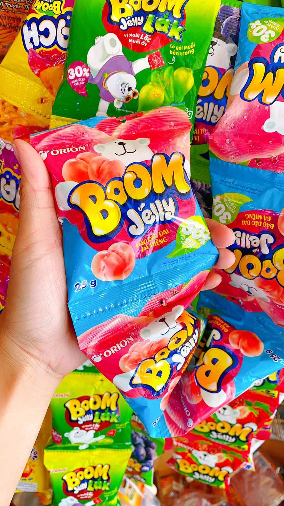 Combo 10 gói kẹo dẻo Boom đủ loại
