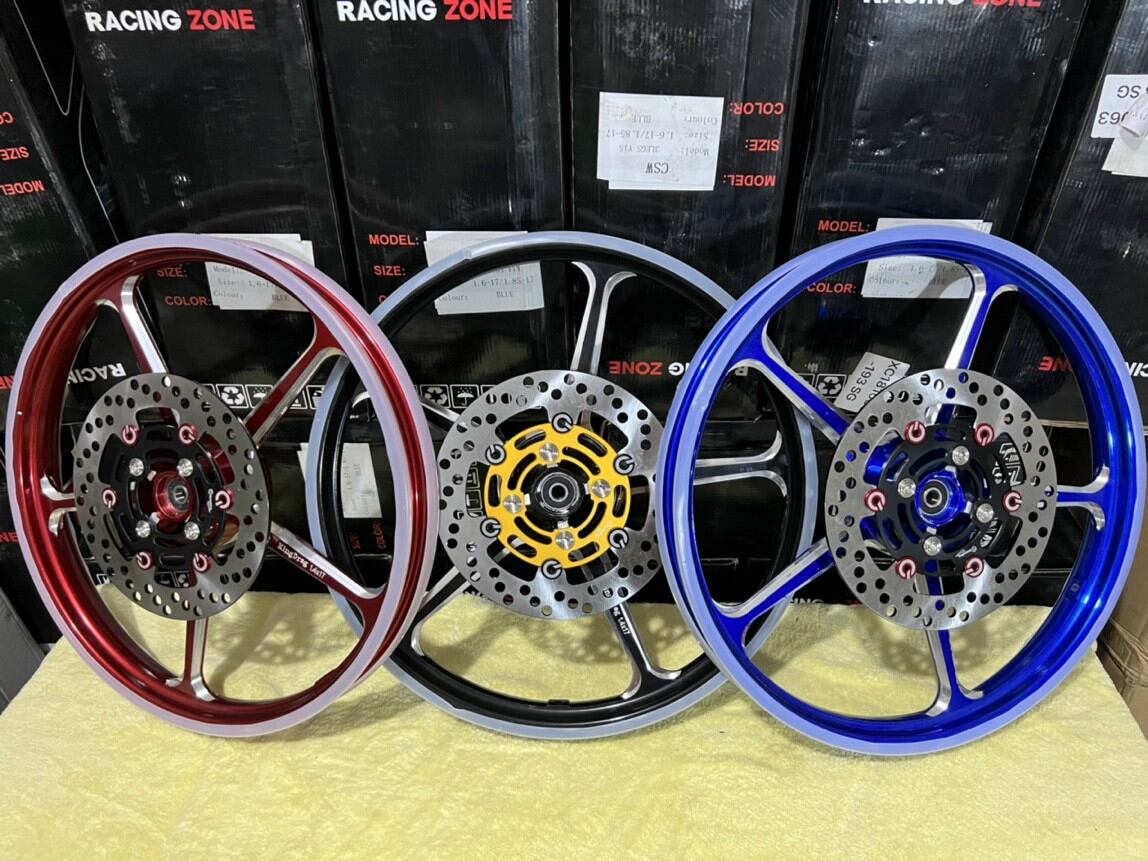 Bộ mâm cnc 5 cây tặng kèm đĩa kiểu gắn cho wave 2017_2022 1 đĩa