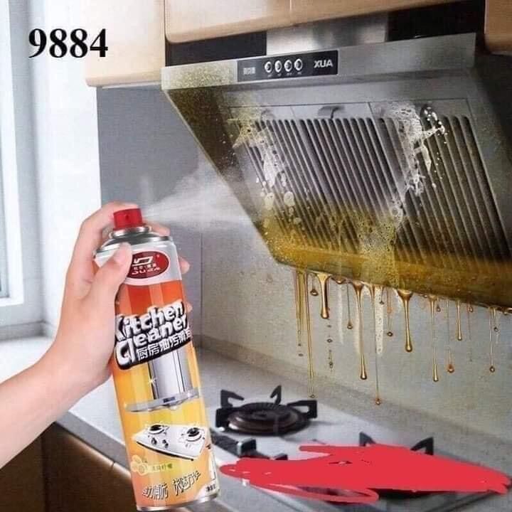 Bình xịt bếp kitchen clear vàng cam cực mạnh