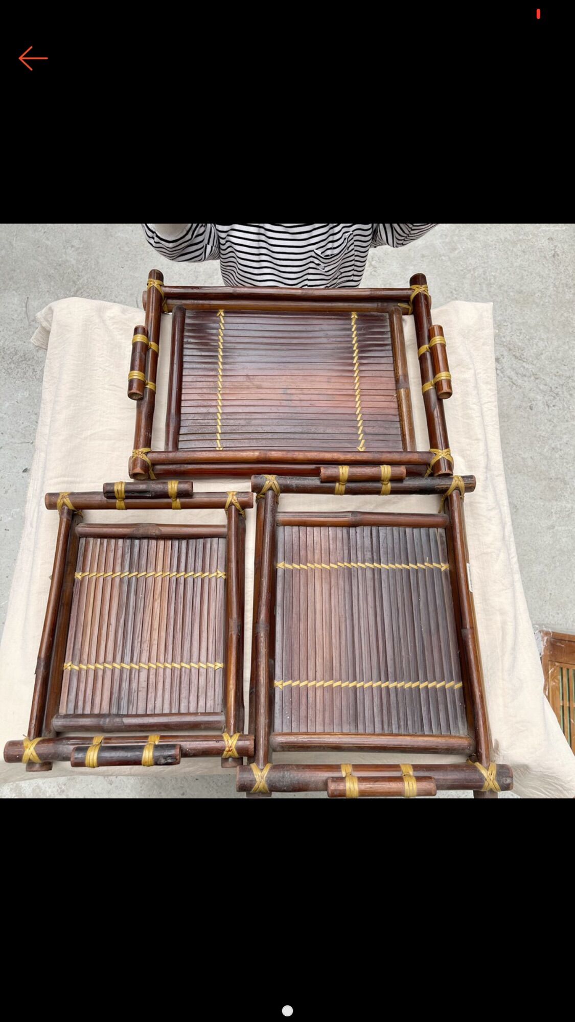 Khay tre đựng trà