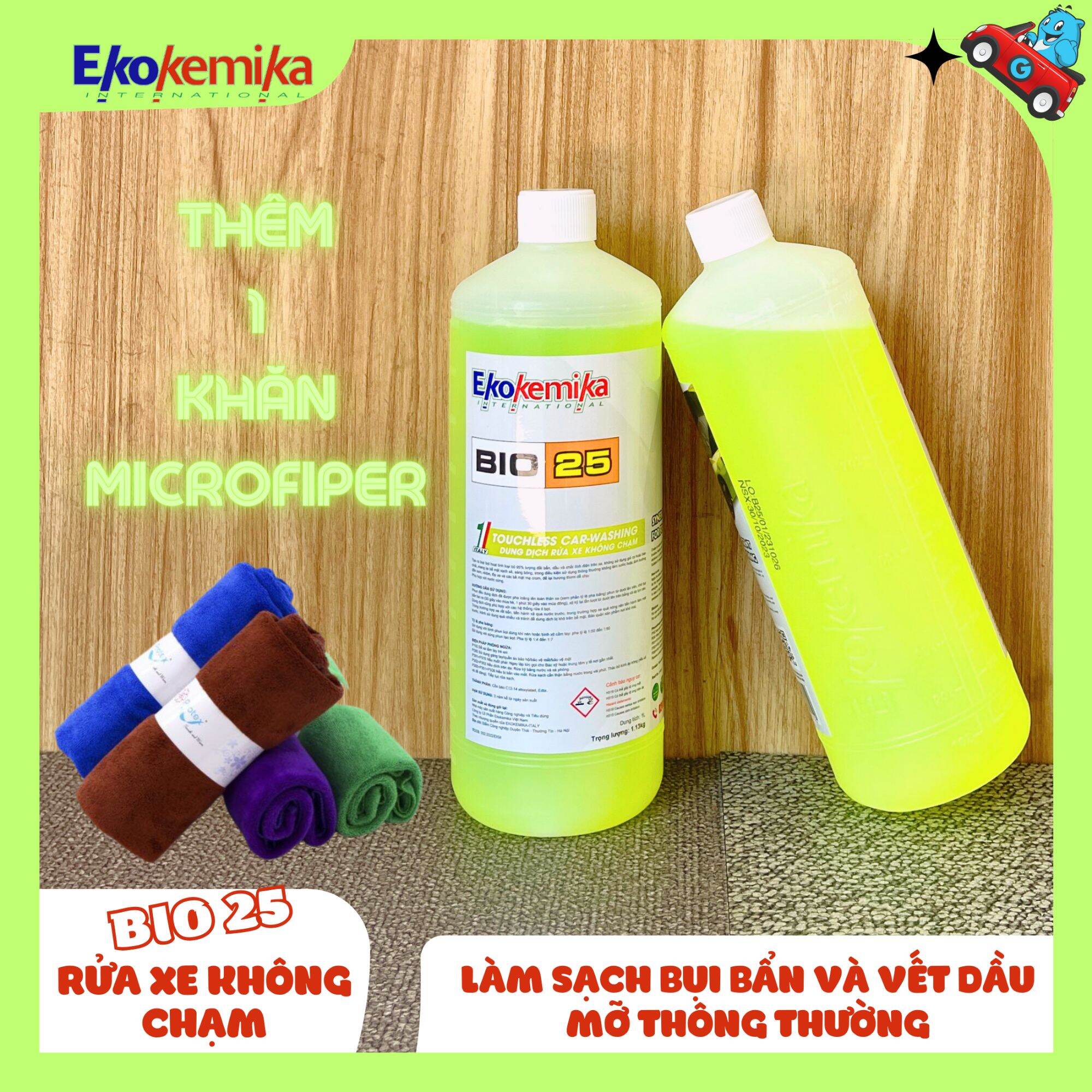 Dung dịch rửa xe không chạm ekokemika bio 25 - 1l