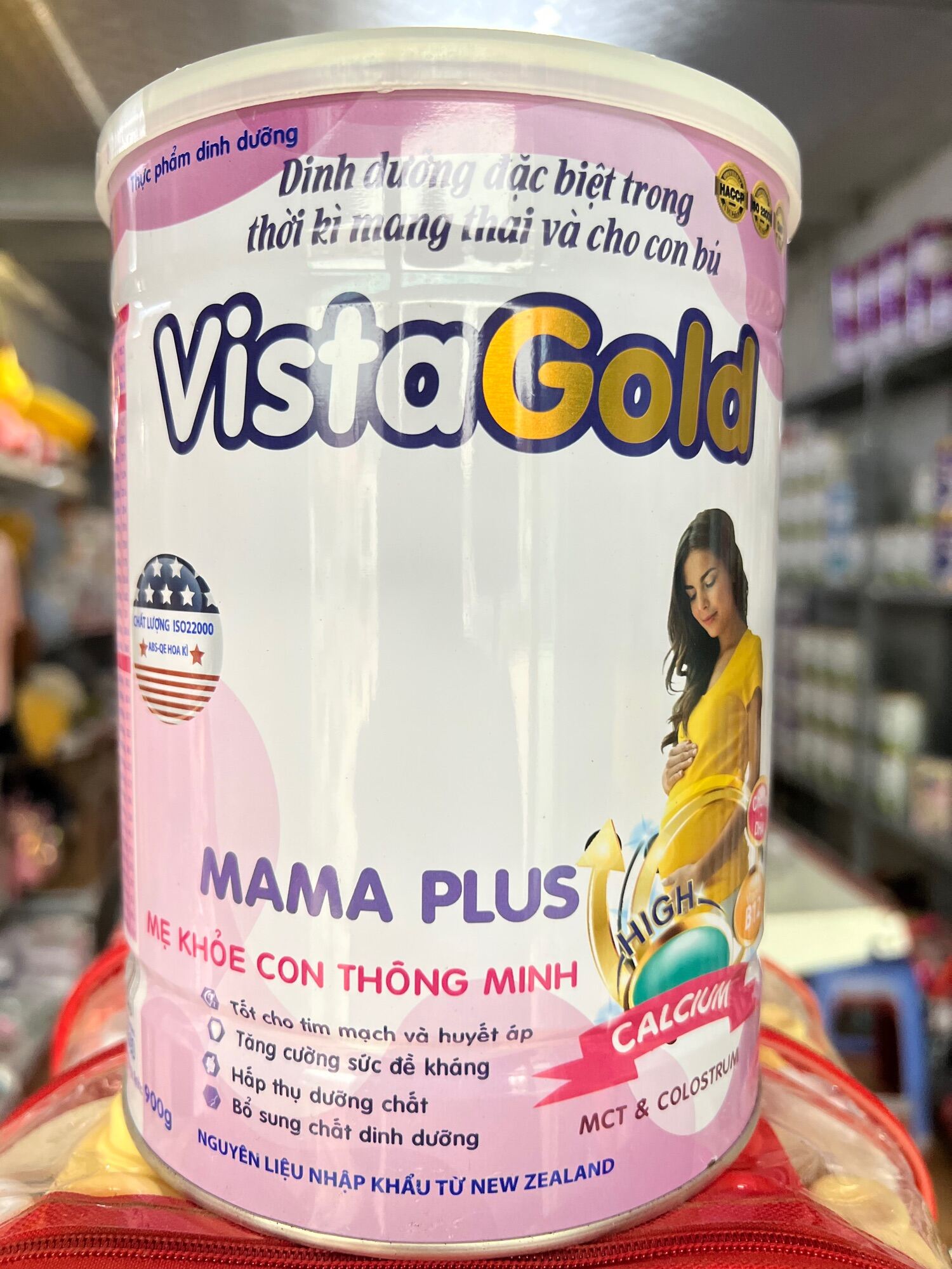 Sữa Bầu VistaGold Mama 900gr giàu canxi,sắt và các dưỡng chất khác rất tốt cho các mẹ đang mang thai