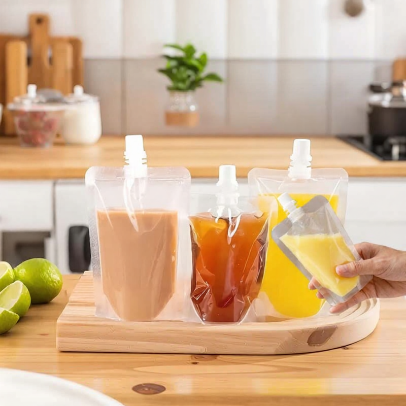 Túi Đứng Dùng Một Lần Có Ống Hút cho Nước Uống