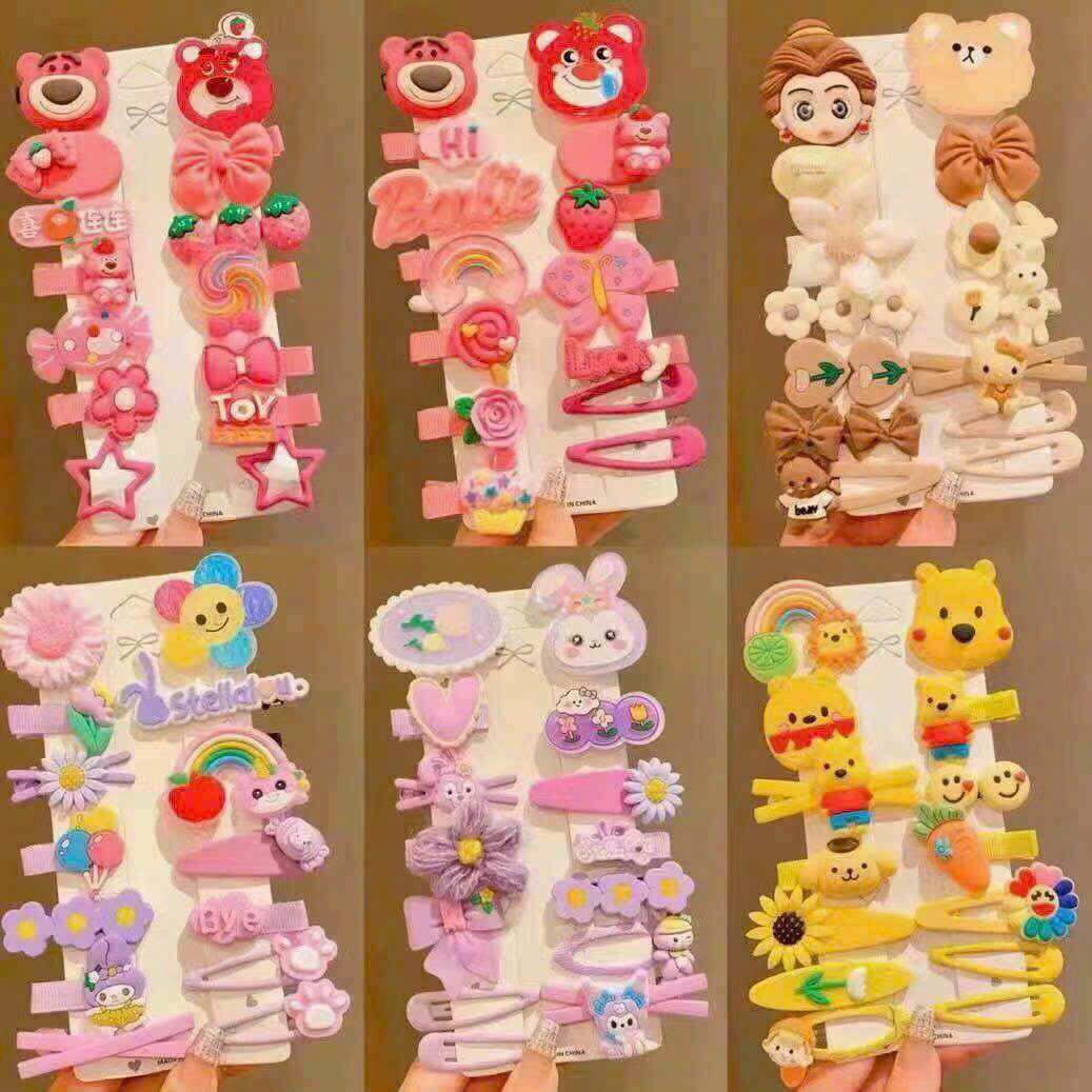 Set 14 kẹp tóc xinh xắn cho bé gái