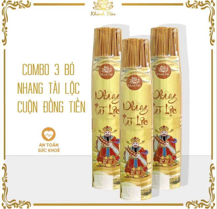 Nhang Vàng Cuộn Đồng Tiền Khánh Vân ( Ảnh Thật )