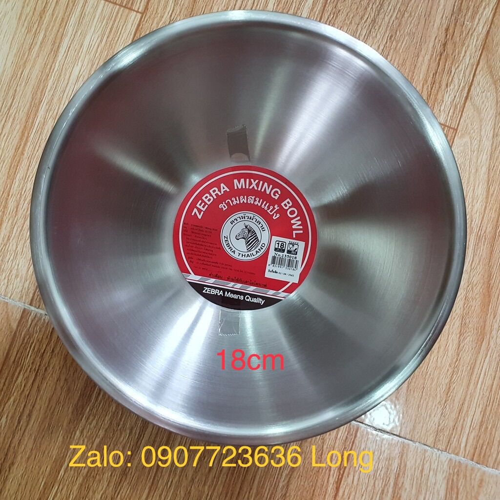 Thau , thố trộn chính hãng Zebra nhập khẩu Thái Lan - inox 304 hàng cao cấp , bền , đẹp đủ size