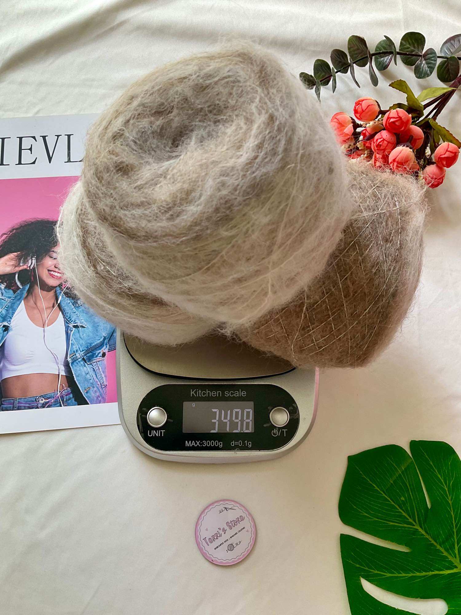 Yarn - len mohair - cỡ sợi ~ 1.5mm - len sợi thu đông