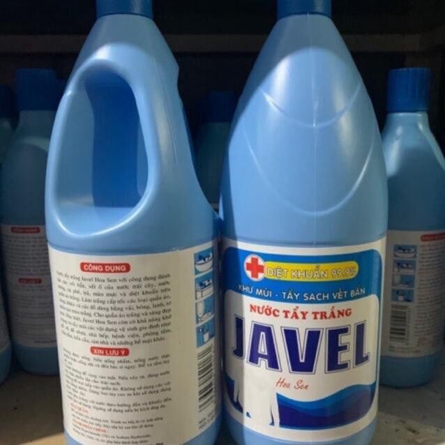 Nước Tẩy Trắng Quần Áo Javel Mỹ Hảo 1L - Tẩy Sạch Vết Bẩn Cứng Đầu, Khử Mùi Hôi - Khử Khuẩn