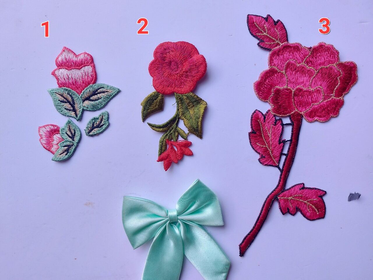 hoa thêu đắp áo nhiều mẫu