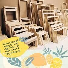 Khung gỗ 40x50cm căng tranh số hoá , tranh sơn dầu , 3d acrylic , tranh thêu bền chắc đẹp sắt xi giá gốc tại xưởng Mỹ Thuật Tây Bắc