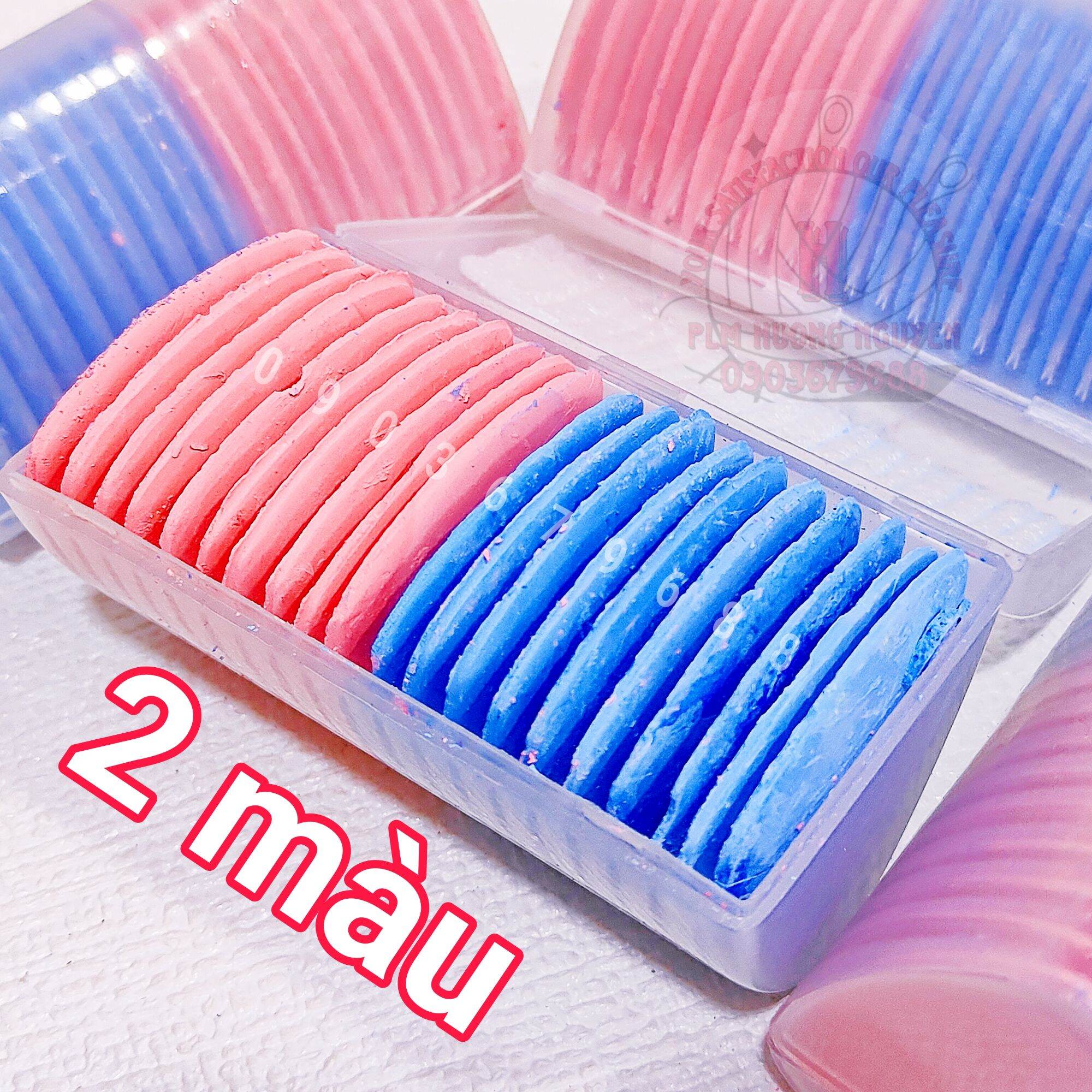 Phấn may hộp nhựa, phấn vẽ lên vải phấn siêu nhẹ nhập (hộp 20 viên)