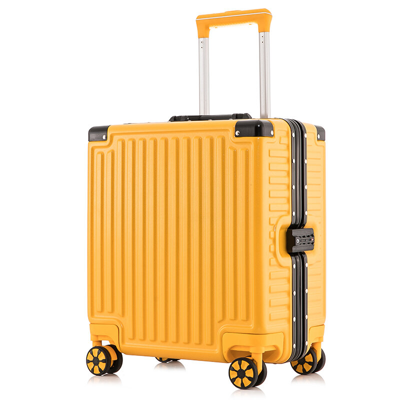 Valy hành lý gọn nhẹ vali kéo du lịch ngắn ngày có thể lên máy bay 18 inch cho nữ loại nhỏ valy da mật khẩu mini cỡ nhỏ cho nam