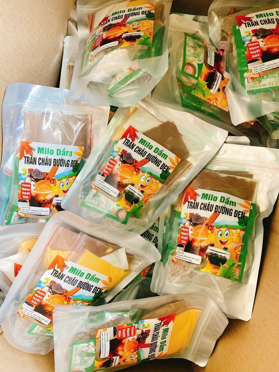 SET MILO DẦM TRÂN CHÂU ĐƯỜNG ĐEN 400G