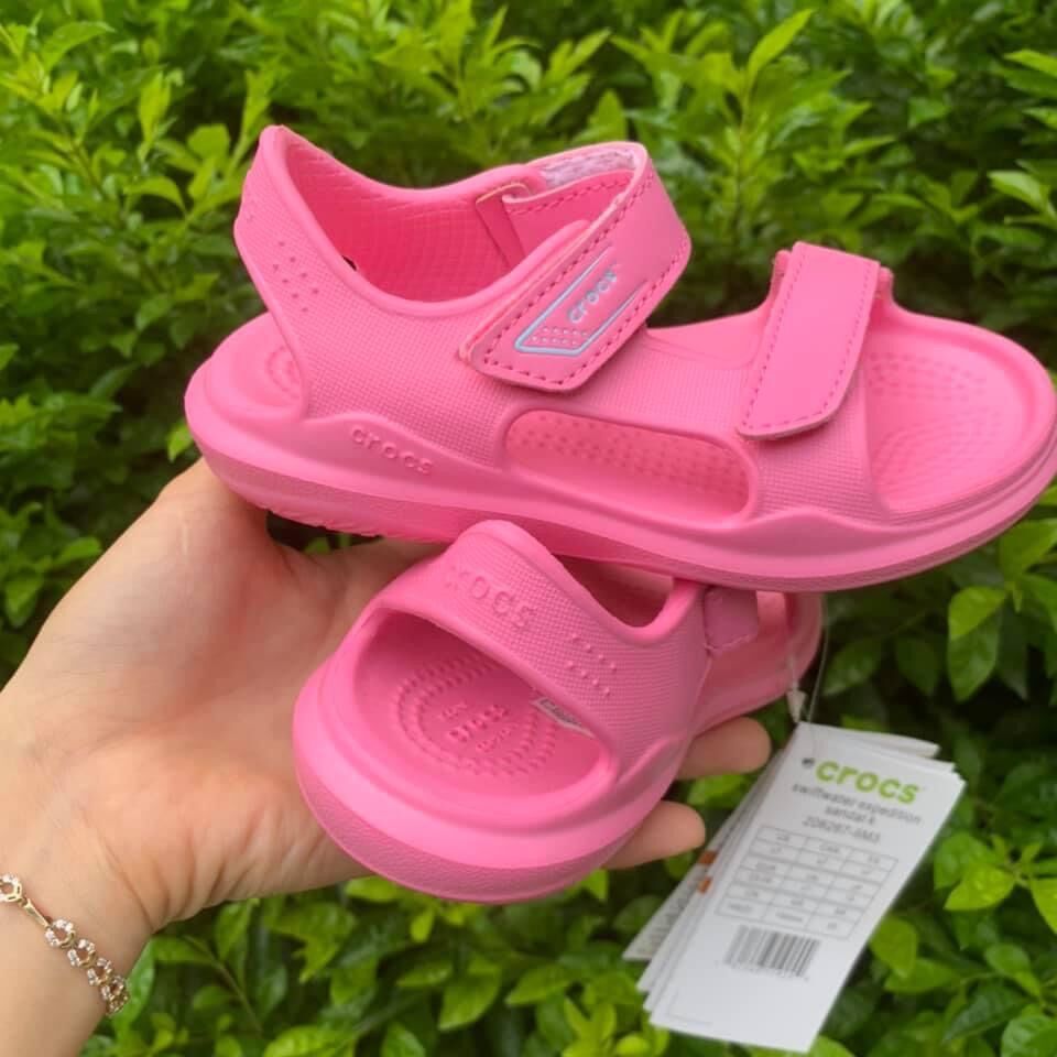 SANDAL CROCS SWIFTWATER KIDS- MÀU HỒNG