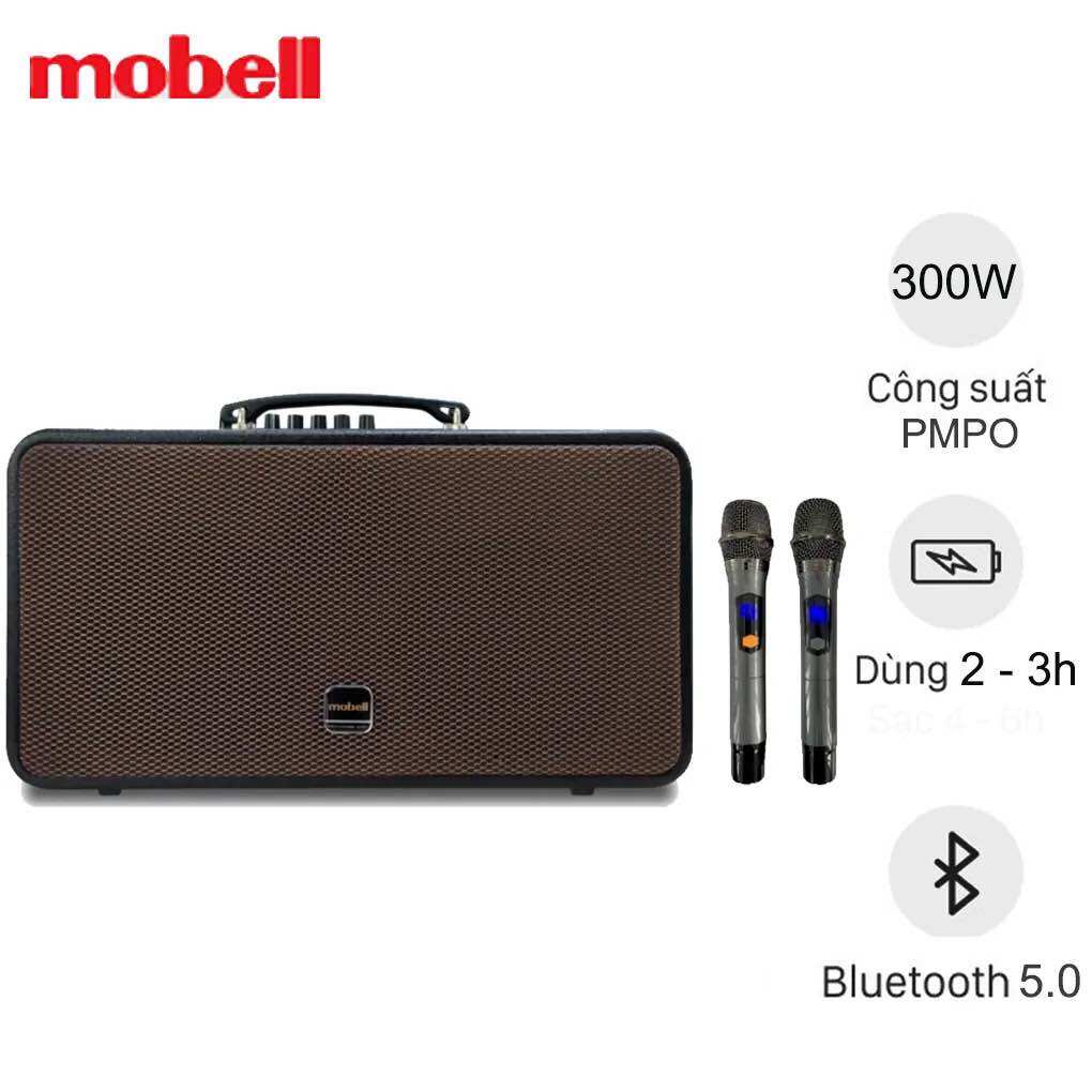 Loa karaoke xách tay chính hãng Mobell MK-4026 (Loa 3 đường tiếng, 2 loa bass 12cm, 1 treble, 1 Mid, công suất 300W)