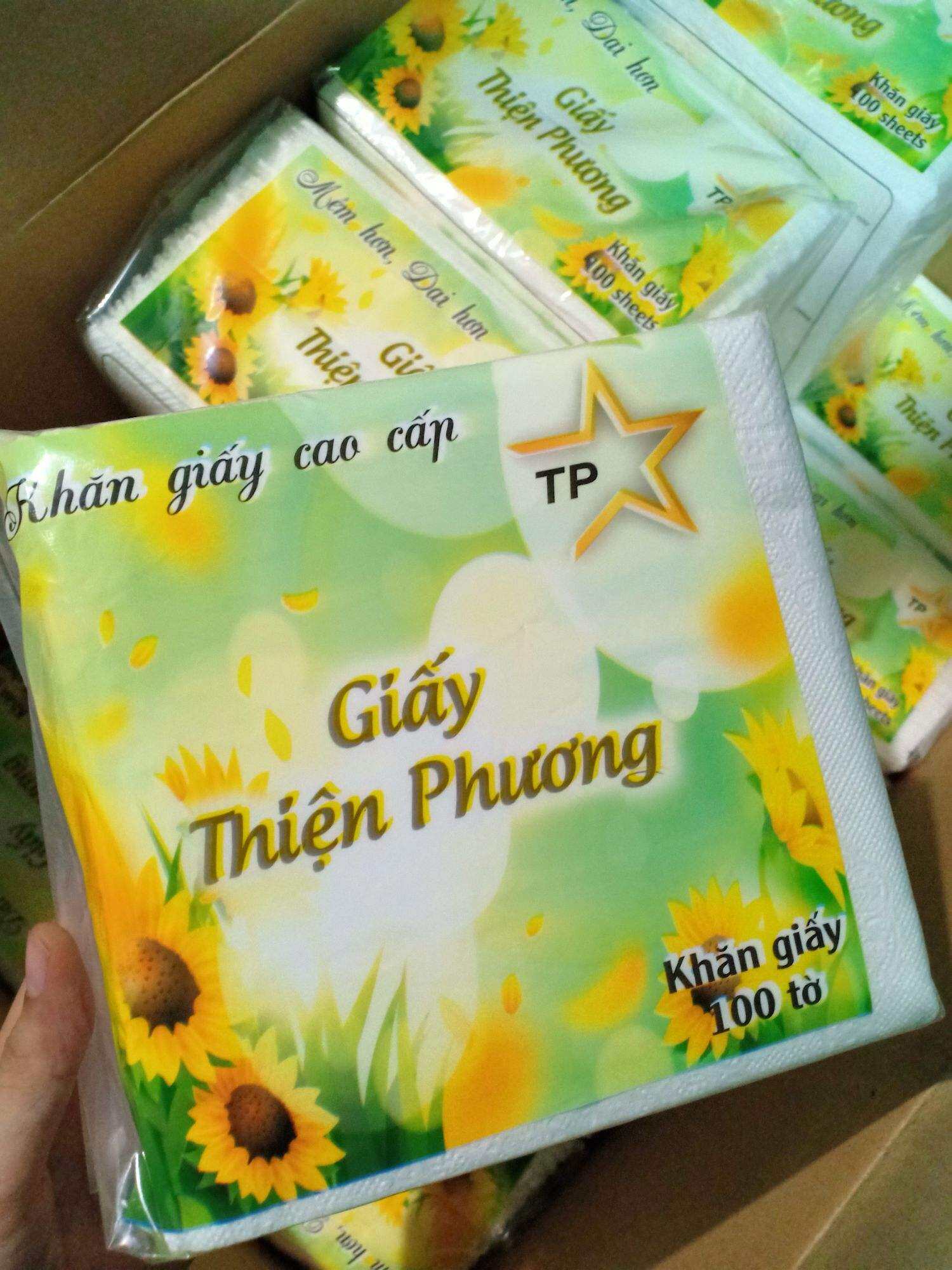 Khăn giấy cao cấp vuông lớn 100tờ  ( 330x330mm)