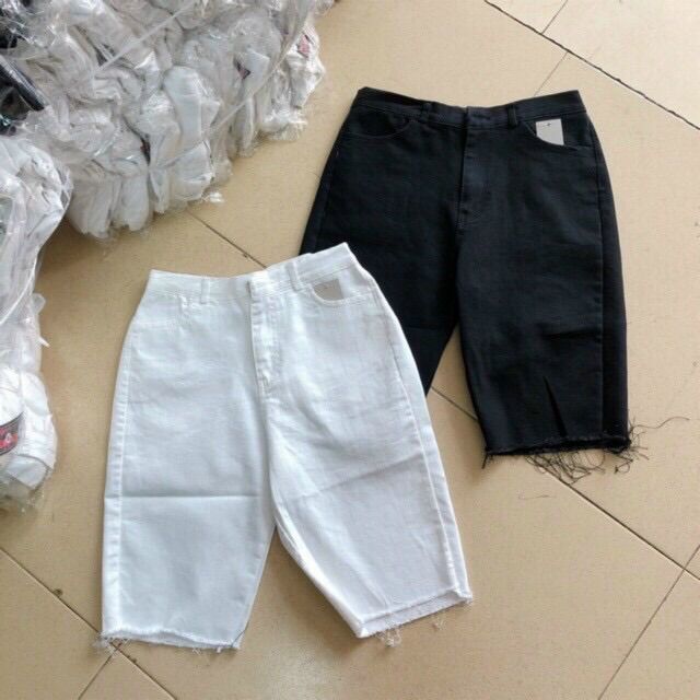 Quần kaki ngố nữ trơn co dãn nhẹ