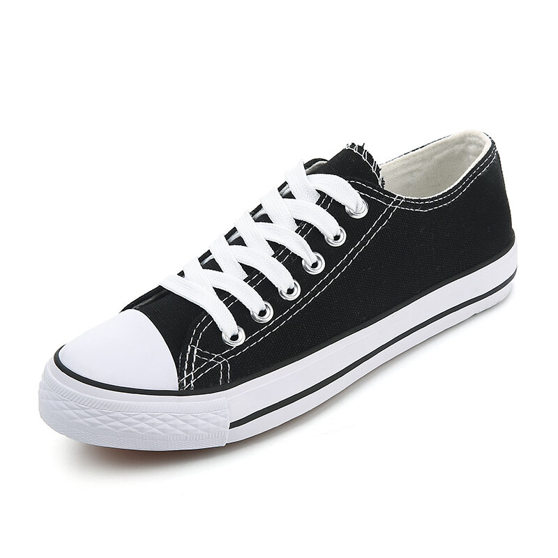 Giày Nam Mùa Thu Giày Vải Bố Cổ Cao Mẫu Mới Giày Vải Học Sinh Phong Cách Hàn Nam Nữ Giày Sành Điệu Màu Đen Giày Đế Bằng Thường Ngày Trào Lưu
