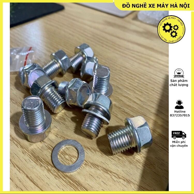 Ốc Rốn Dầu Long Đen 13 Ly Xe Máy Bị Chờn