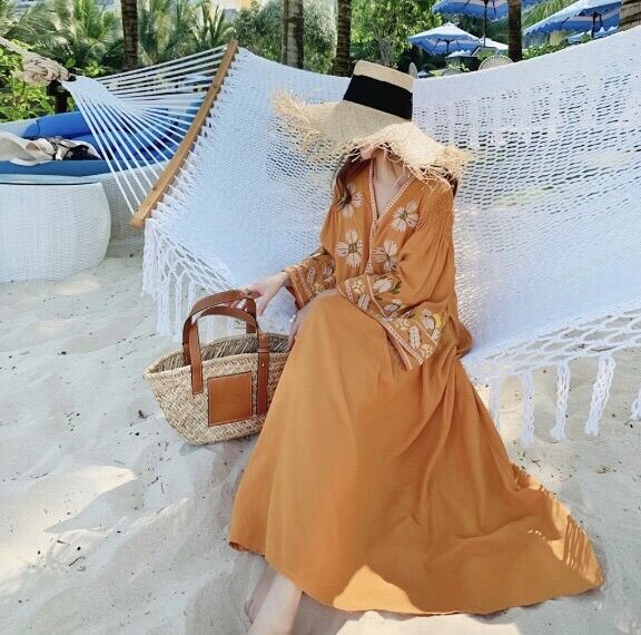 Đầm Thêu Phong Cách Boho