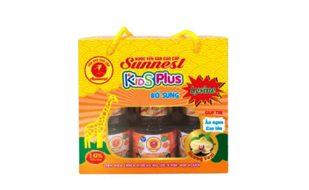 Yến Sào Sunnest 16% Hương Vani plus dành cho trẻ em, lốc 6 hủ