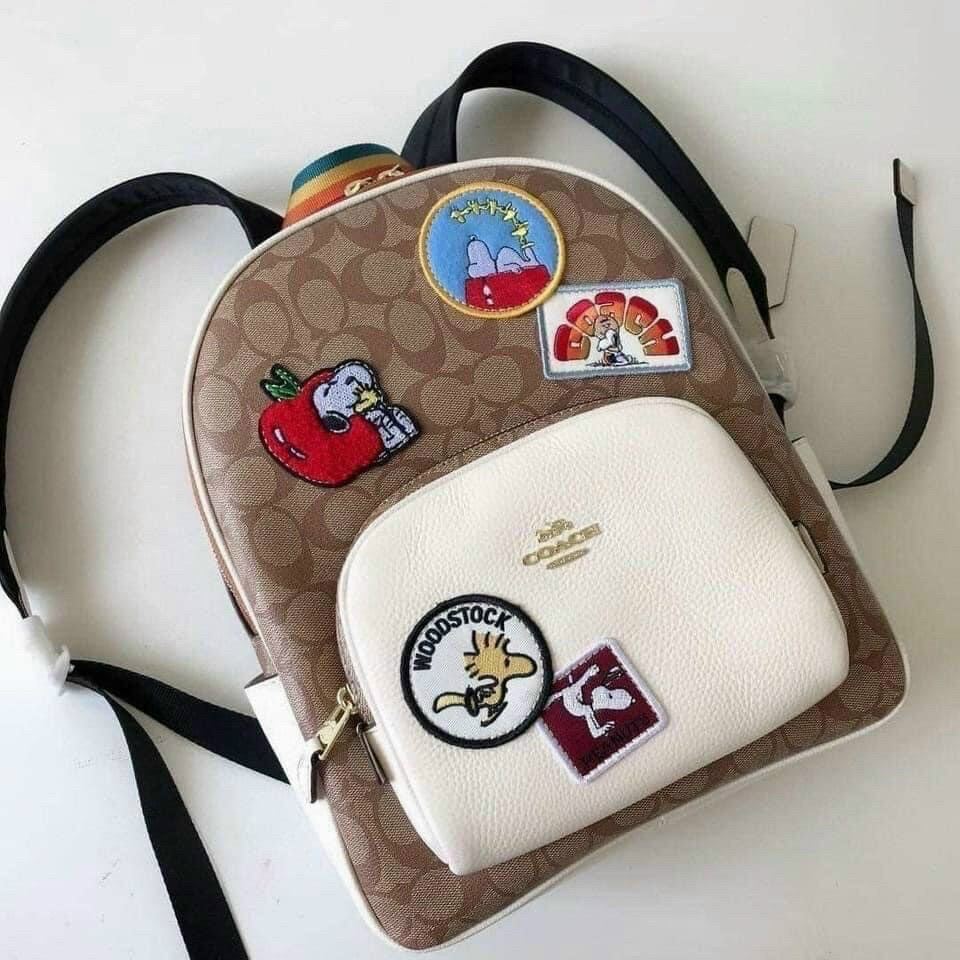 Ba lô C🅾️ach X Peanuts Court Backpack da thật chuẩn xịn xò