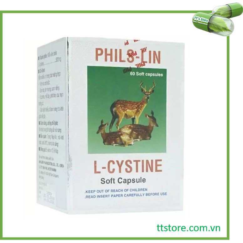 2 hôp Phils-Lin L-CYSTINE Hộp 60 viên - l - cystin, l-cystin - phil inter