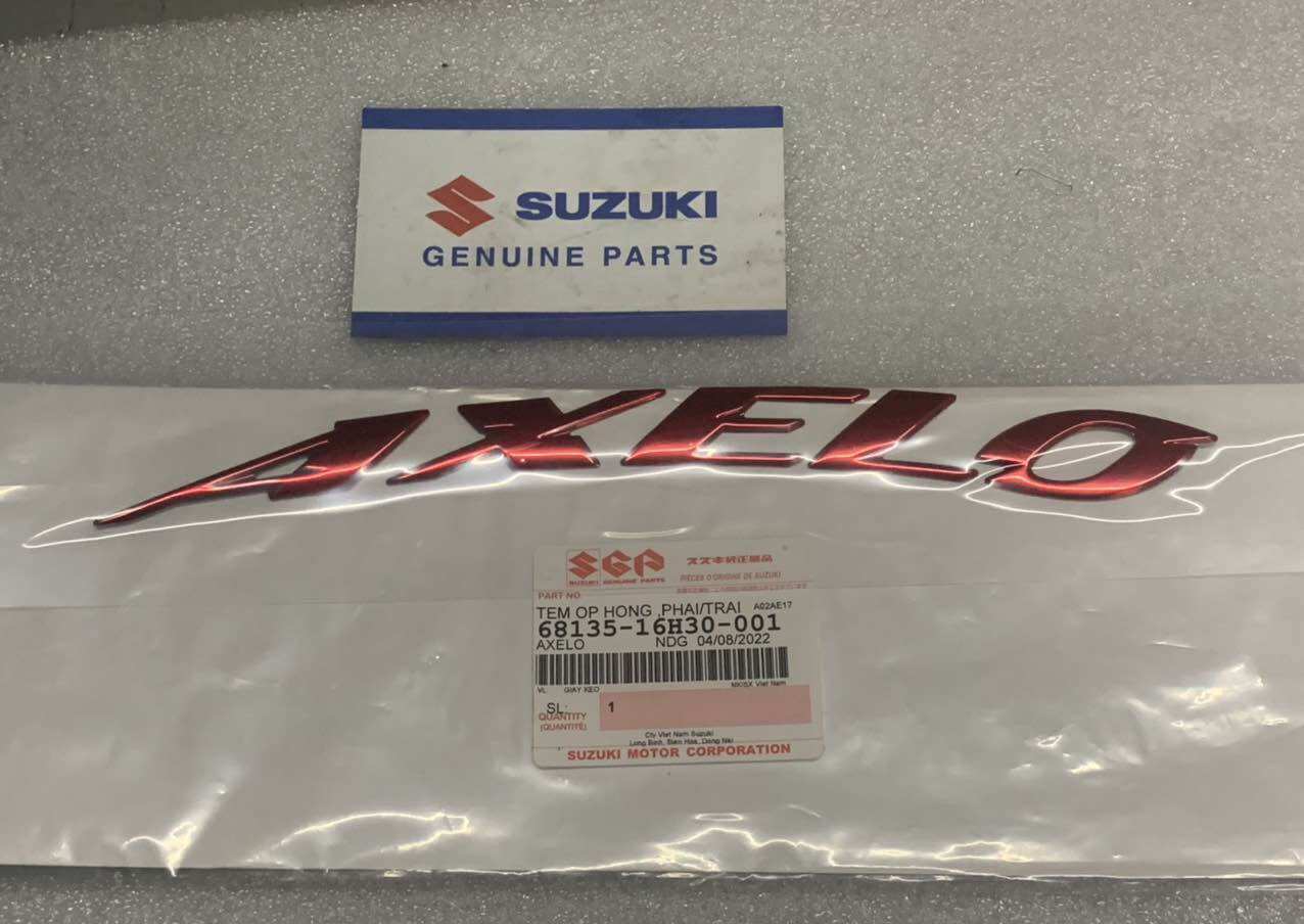 Tem chữ nổi axelo RR Suzuki