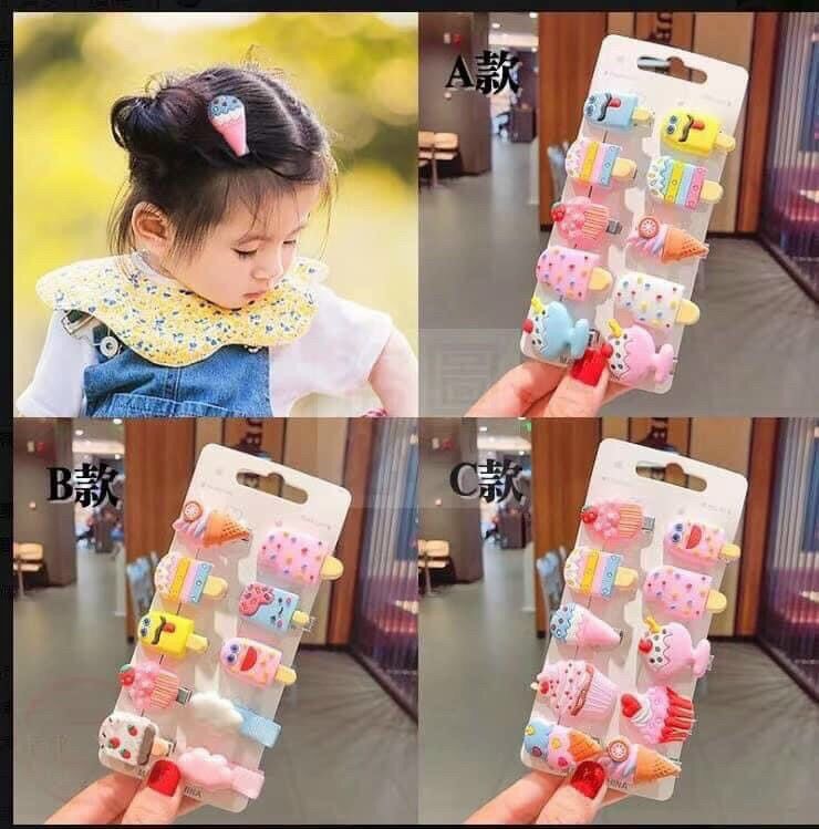 Set 10 kẹp mái nhựa cho bé