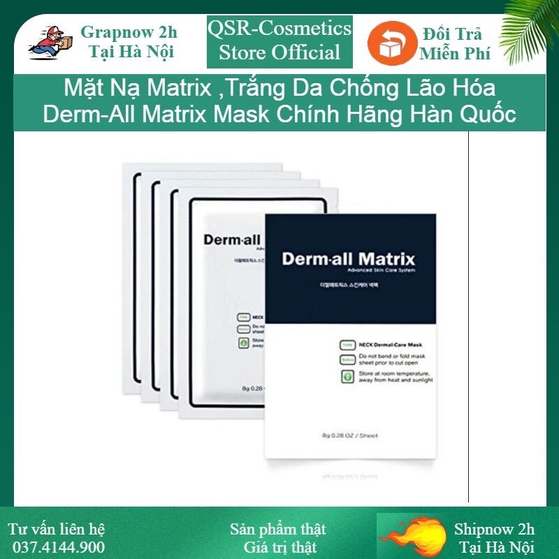 Mặt Nạ Derm All Matrix Hàn Quốc Dưỡng Trắng Da Se Khít Lỗ Chân Lông Làm Đầy Nếp Nhăn Chống Lão Hóa - Qsr.cosmetics