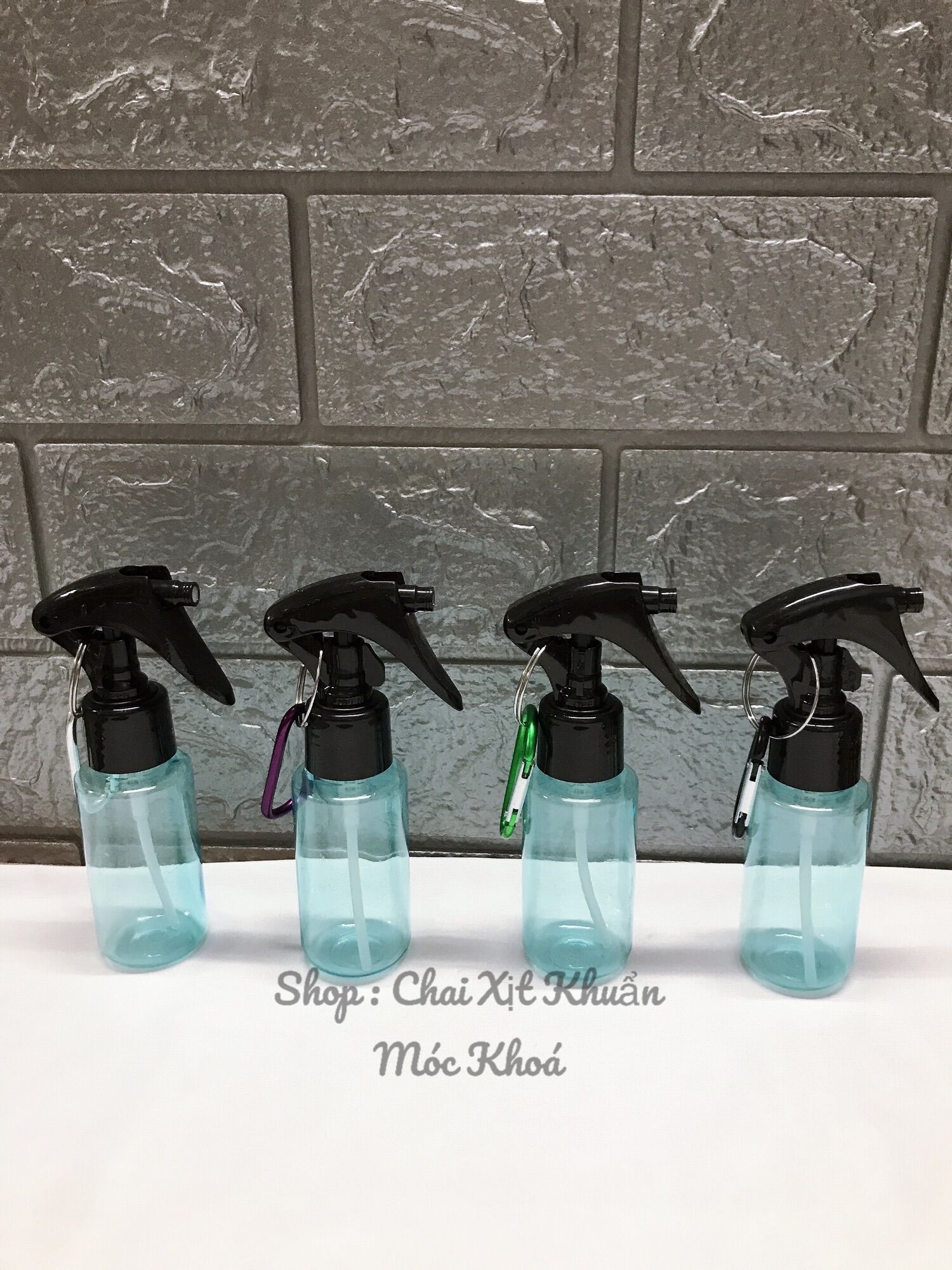 Chai xịt khuẩn mini móc khoá / chai xịt cồn / 60ml bình rỗng đựng cồn