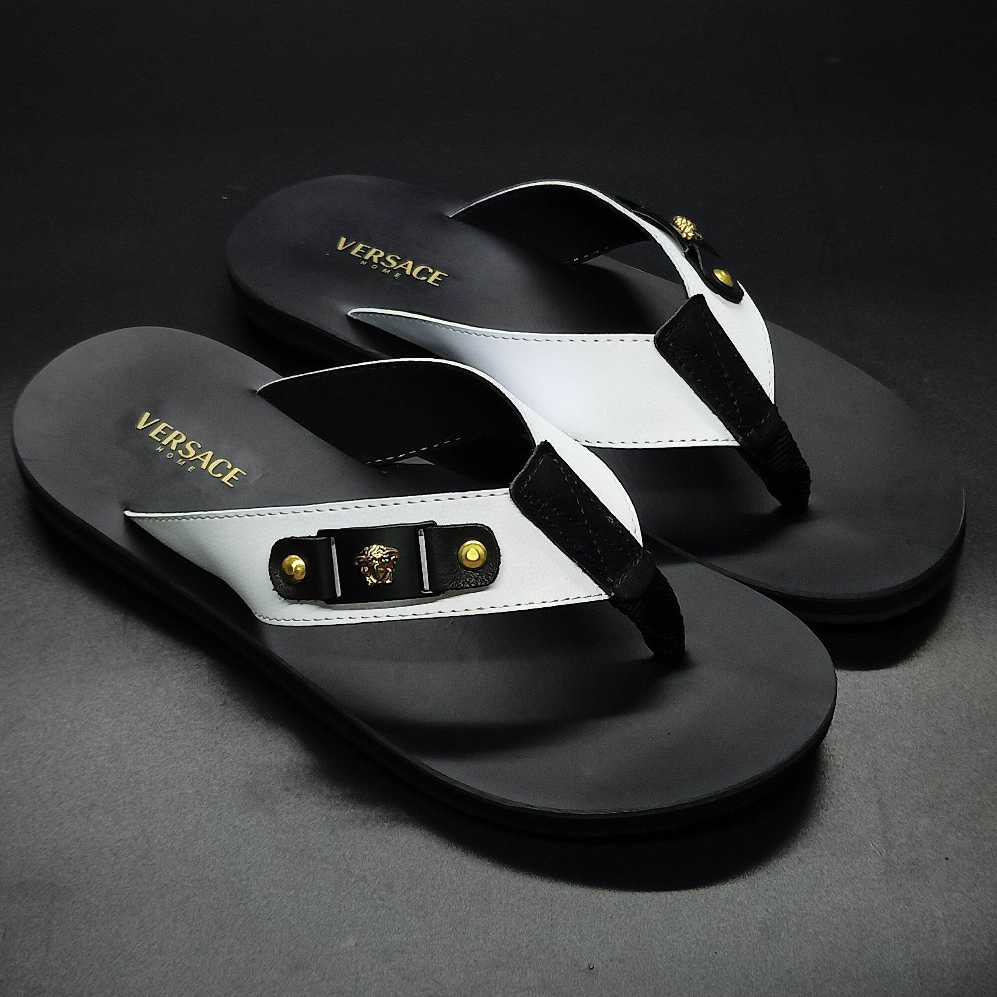Dép kẹp Versace siêu phẩm hàng cao cấp quai màu trắng LADATAKshops