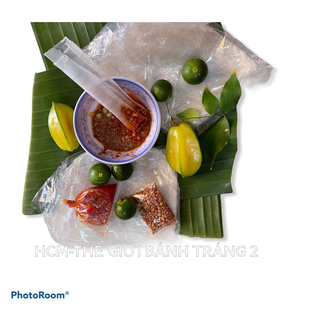 Combo 15 bánh tráng tắc+ ớt xay siêu cay cấp 100