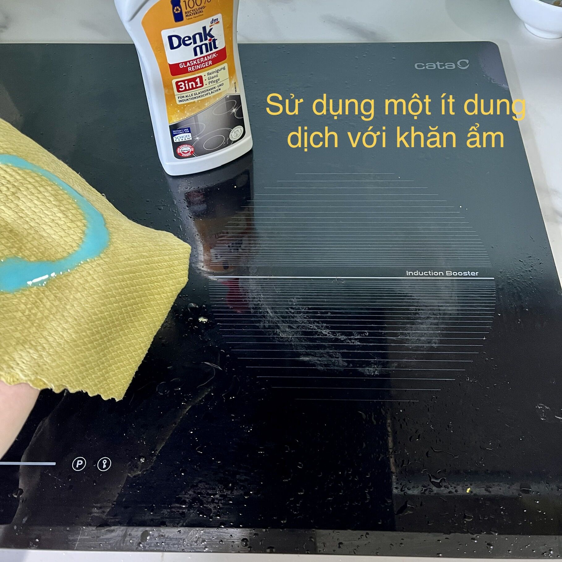 Dung Dịch Vệ Sinh Bếp Từ, Bếp Điện Denkmit, Đức 300ml (Mẫu Mới)