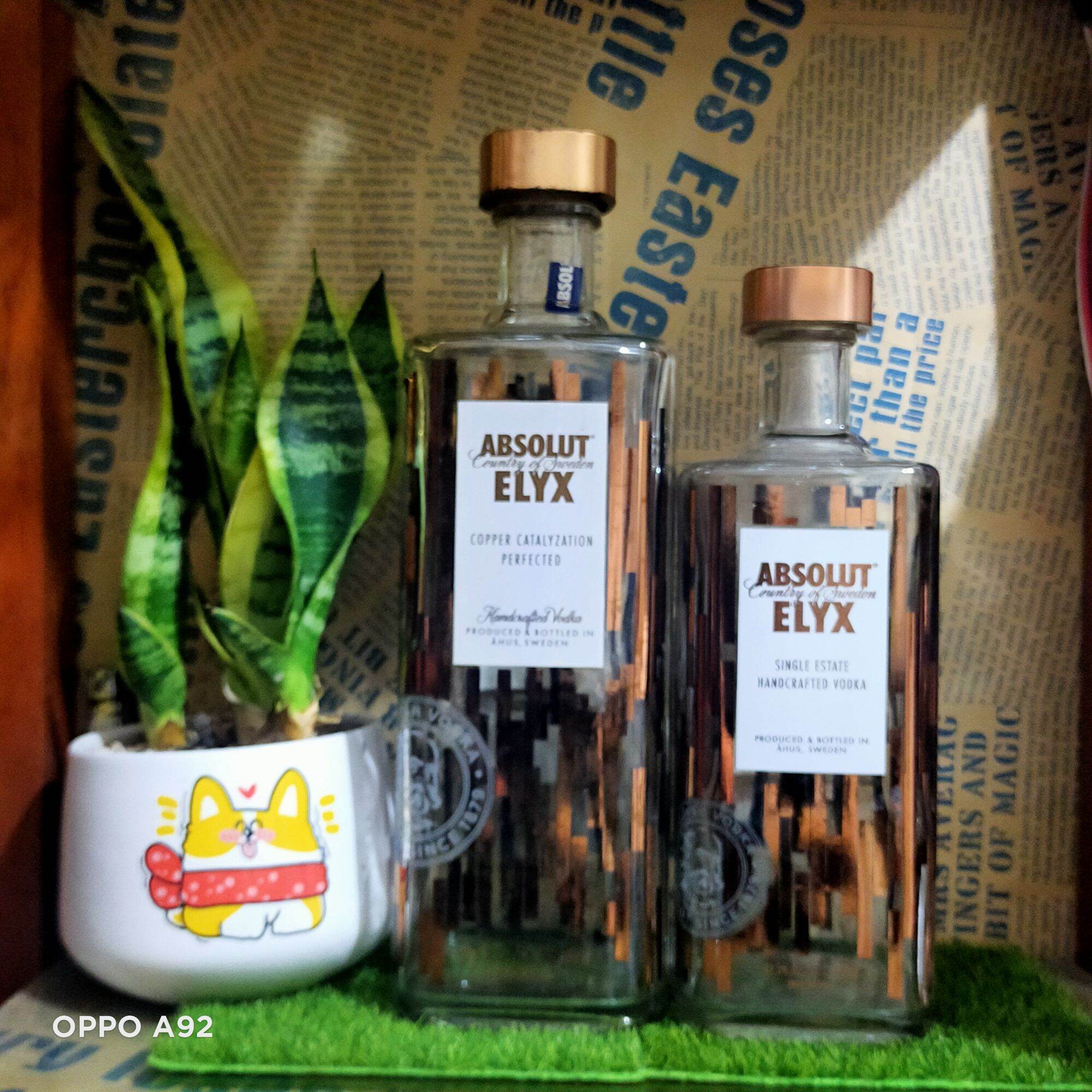 Vỏ CHAI thuỷ tinh ABsolut ELYX chuẩn chính hãng mới