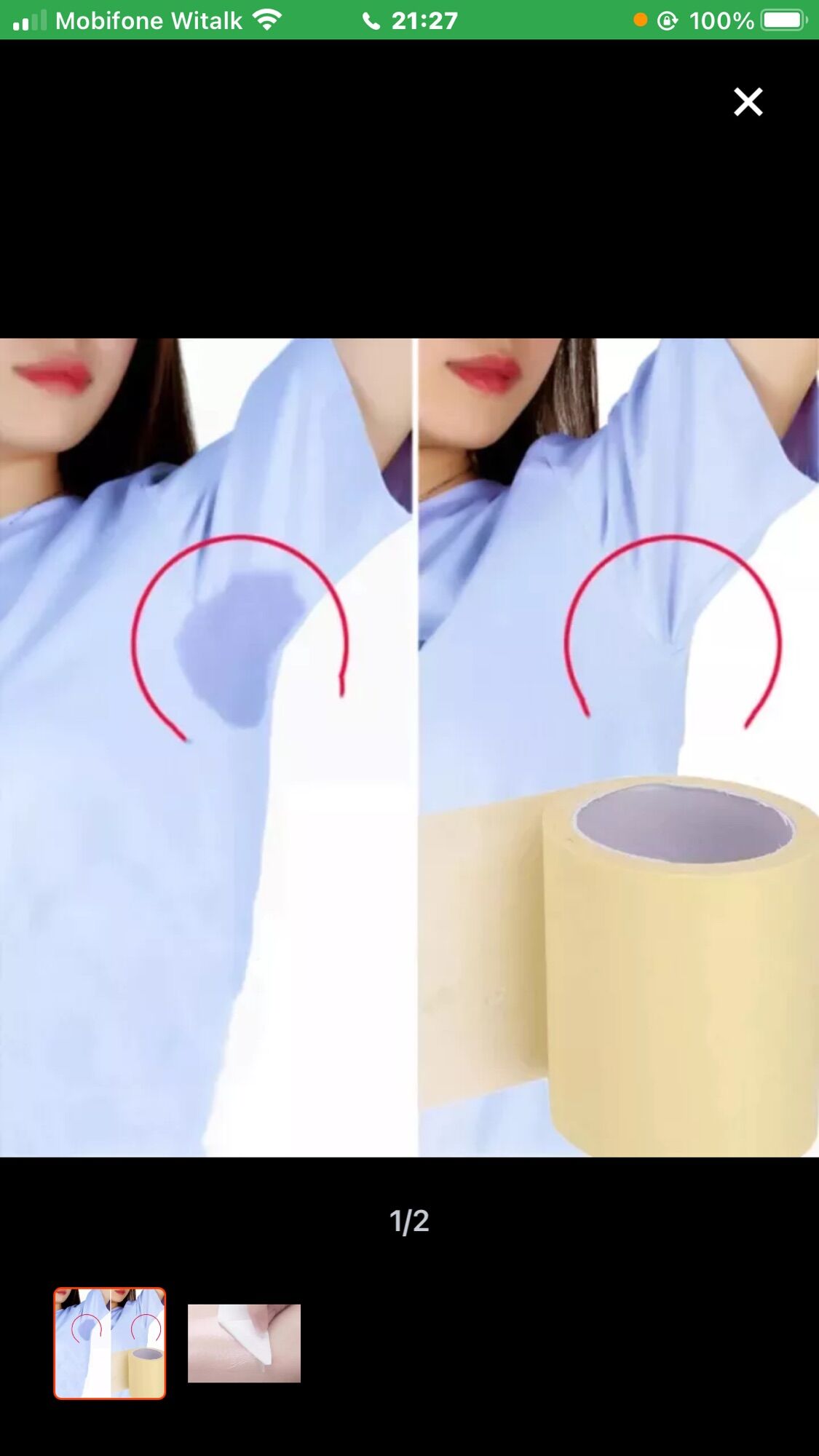 Cuộn 1 mét trong suốt dán thấm mồ hôi nách hiệu quả tốt lắm