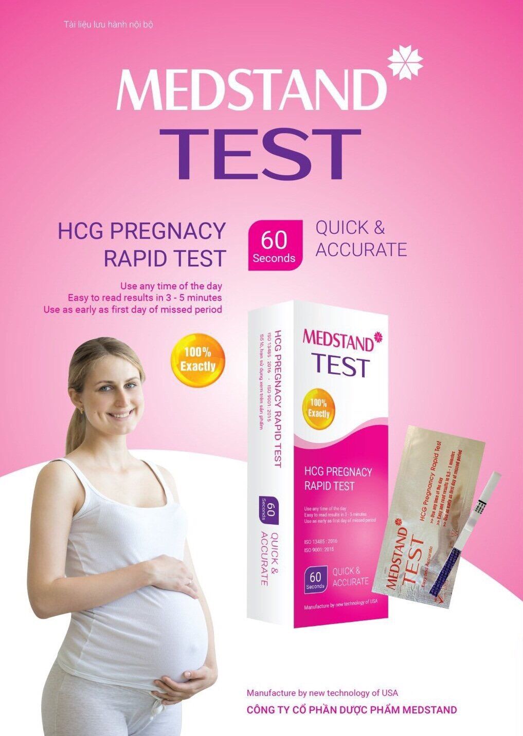 [CHÍNH HÃNG] Que thử thai Medstand Test HCG Pregnacy Rapid Test dụng cụ y tế giúp phát hiện thai sớm, nhanh, chính xác