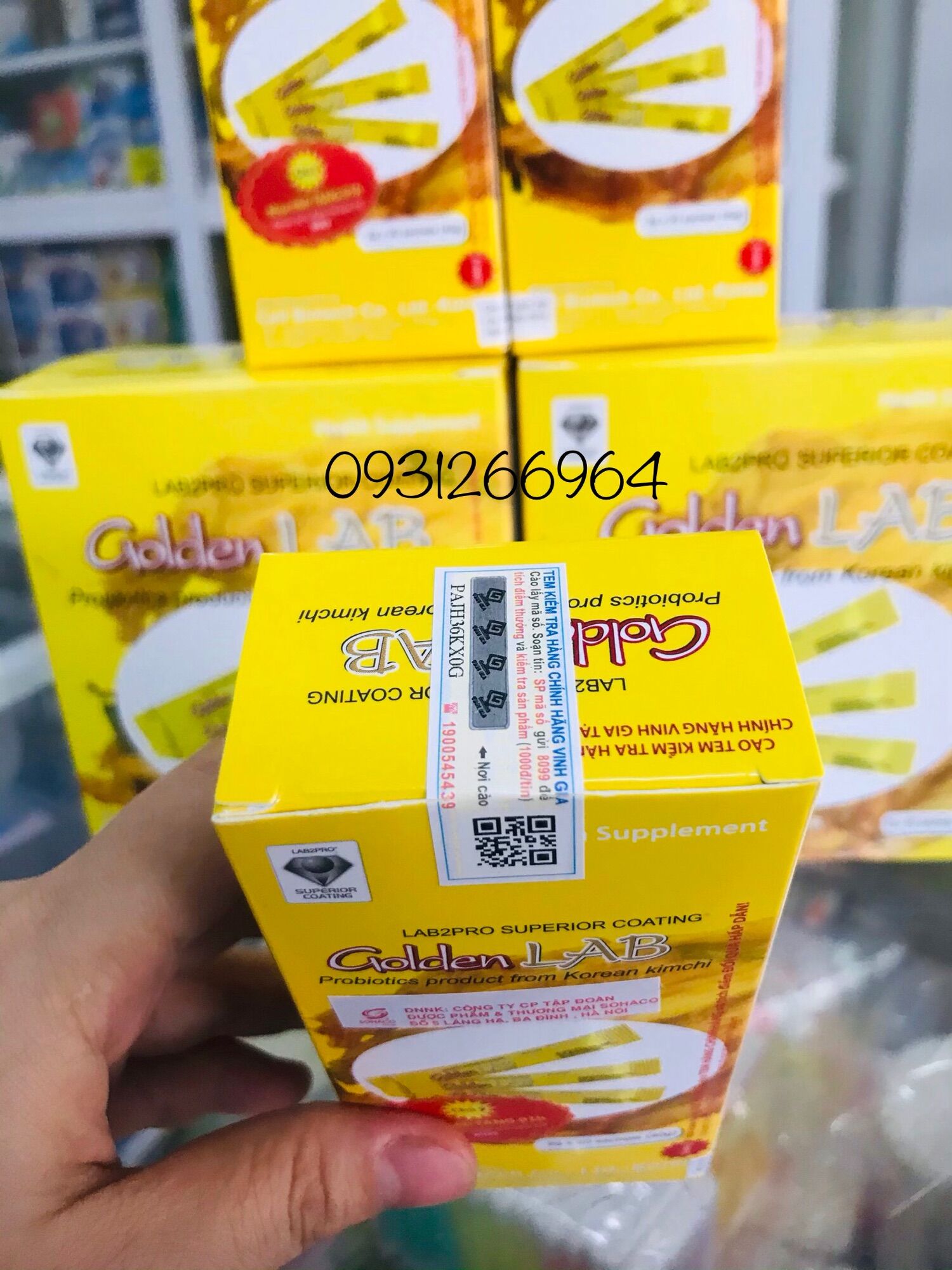 [HCM]Men vi sinh Golden lab hộp 20 gói