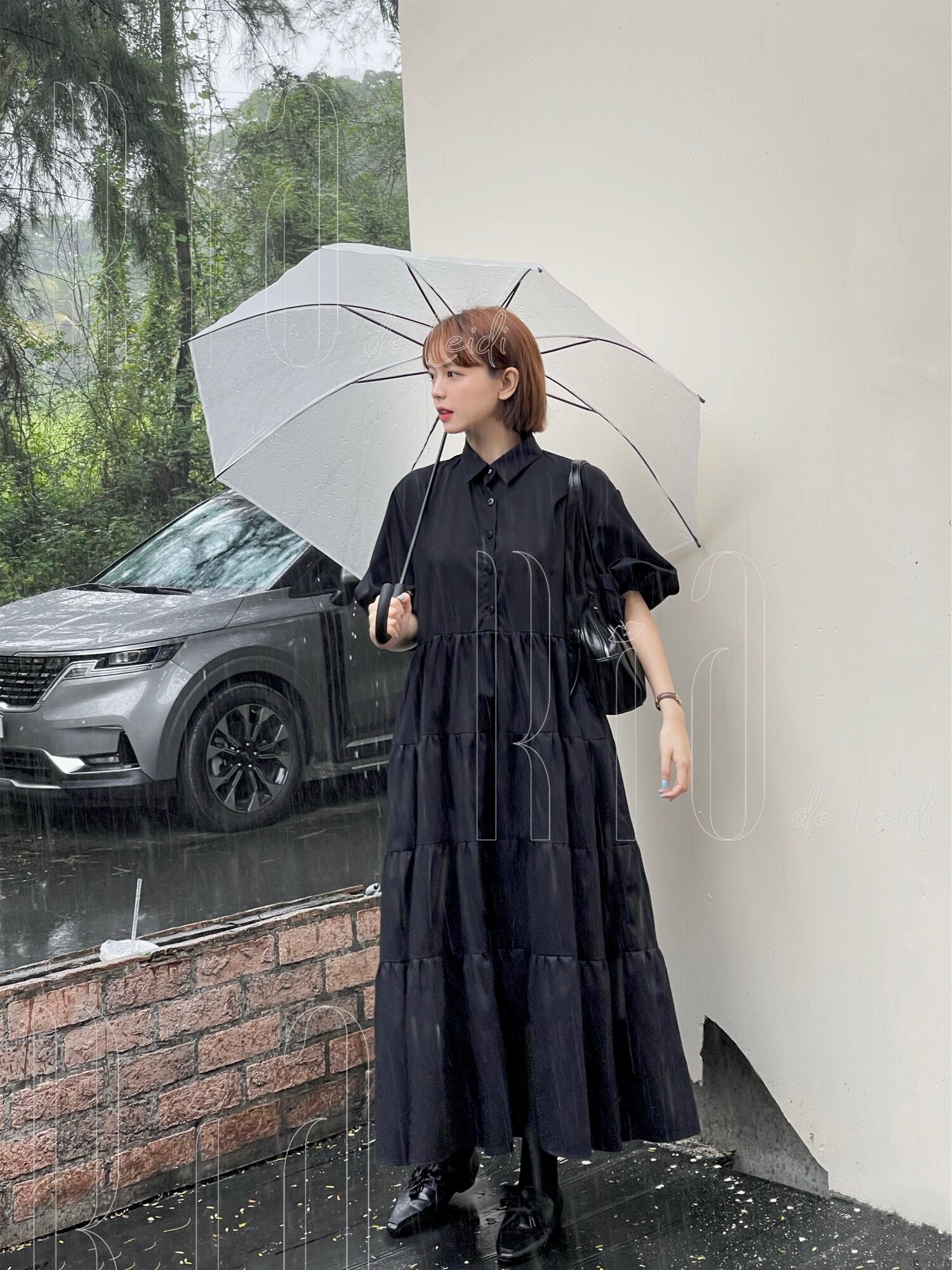 Ria de leidi - đầm sơ mi dáng xoè tay chuông hiện đại, thanh lịch | calla dress
